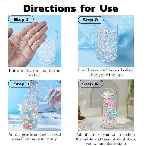 10150 PCS Spring Vase Filler Set Artificial Flower Pearl Beads for Vases Filler, 5 Colors Plastic Flowers, 5 Colors Artificial Pearls for Home Table Decor, Wedding Party Decoration in Saudi Arabia