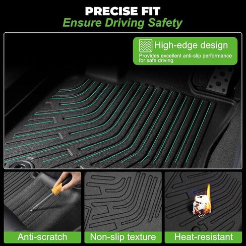Floor Mats for Jeep Wrangler JK 4-Door 2007-2018, All Weather Cargo Liner, Heavy Duty TPE Cargo Mats Custom Fit Wrangler 4-Door Floor Mats Accessories Full Set with Trunk Mat & Backrest Mat. in Saudi Arabia