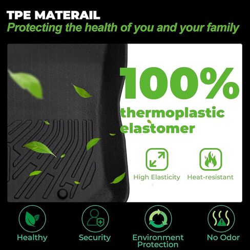 Floor Mats for Jeep Wrangler JK 4-Door 2007-2018, All Weather Cargo Liner, Heavy Duty TPE Cargo Mats Custom Fit Wrangler 4-Door Floor Mats Accessories Full Set with Trunk Mat & Backrest Mat. in Saudi Arabia