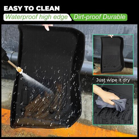 Floor Mats for Jeep Wrangler JK 4-Door 2007-2018, All Weather Cargo Liner, Heavy Duty TPE Cargo Mats Custom Fit Wrangler 4-Door Floor Mats Accessories Full Set with Trunk Mat & Backrest Mat. in Saudi Arabia