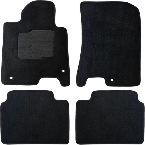 ecoMats Carpet Floor Mats Fit for 2020-2026 Hyundai Sonata and Kia K5 2021 to 2026 (Only for FWD Models), 1st and 2nd Rows Set with Driver Heel Pad, Black in Kuwait