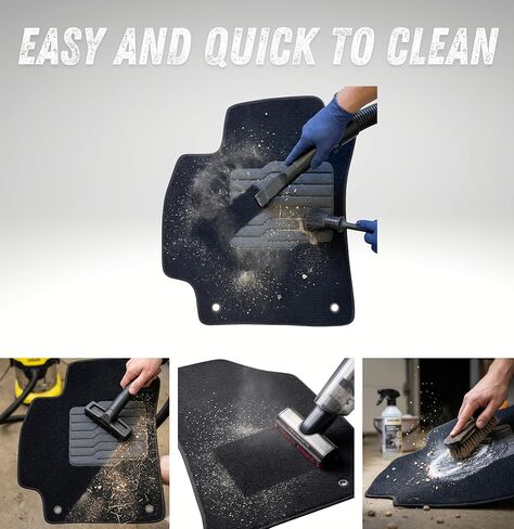 ecoMats Carpet Floor Mats Fit for 2020-2026 Hyundai Sonata and Kia K5 2021 to 2026 (Only for FWD Models), 1st and 2nd Rows Set with Driver Heel Pad, Black in Kuwait
