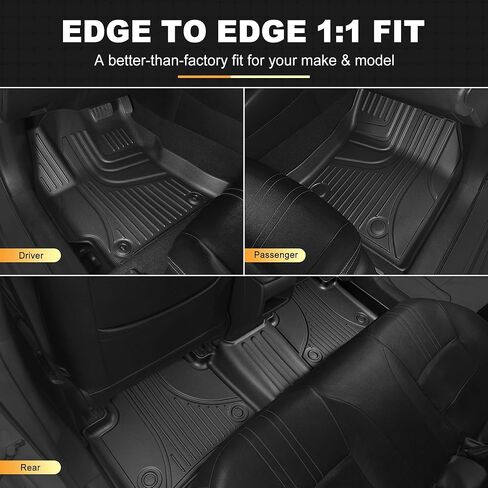 AOMSAZTO Floor Mats & Cargo Liner Compatible with 2010-2015 Toyota Prius (Not Fit Plug-in, V or C Models): All Weather Protection Anti-Slip Automotive Floor Liners Cargo Mat Full Set, Black in Kuwait