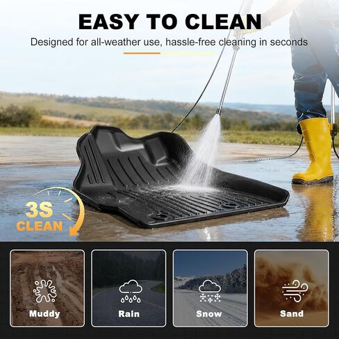 AOMSAZTO Floor Mats & Cargo Liner Compatible with 2010-2015 Toyota Prius (Not Fit Plug-in, V or C Models): All Weather Protection Anti-Slip Automotive Floor Liners Cargo Mat Full Set, Black in Kuwait