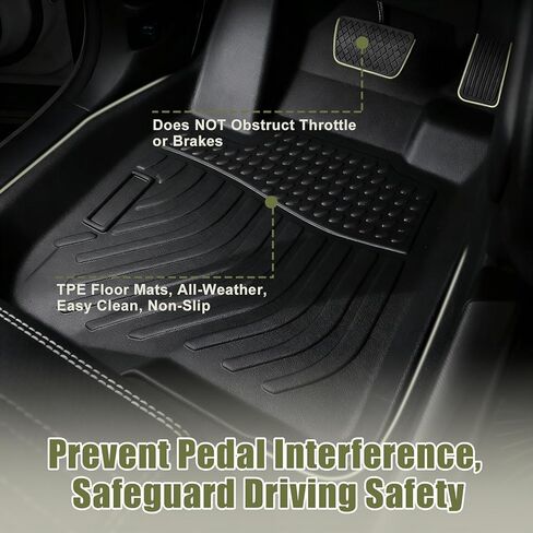 Priprilod Floor Mats Compatible with Nissan Armada 2019-2024 Fit for Infiniti QX80 2019-2024 All Weather Protector TPE Floor Liners Custom Fit Car Mats Non-Slip,Only Fits 7 Seats in Kuwait