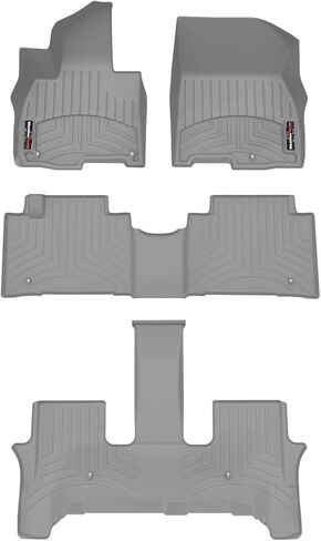WeatherTech Custom Fit FloorLiners for Hyundai Palisade Hybrid - Full Set (441966-1-2-4419473), Black in Kuwait