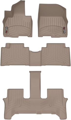 WeatherTech Custom Fit FloorLiners for Hyundai Palisade Hybrid - Full Set (441966-1-2-4419473), Black in Kuwait