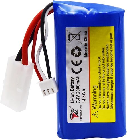 Blomiky 2 Pack 7.4V 1500mAh Li-ion Battery with Standard Tamiya Plug Suitable for HJ806 HJ818 Remote Control Boat / HJ810 in Kuwait