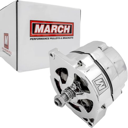 March Performance Ultra Series 10SI GM 140 AMP Alternator; Polished Finish; 1 Wire in Saudi Arabia