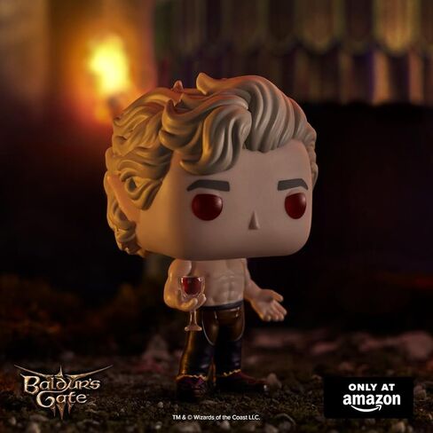 Funko Pop! Games: Baldur's Gate 3 - Astarion - Shirtless - Amazon Exclusive - Collectable Vinyl Figure - Gift Idea - Official Merchandise - Toys for Kids & Adults - Video Games Fans in Kuwait