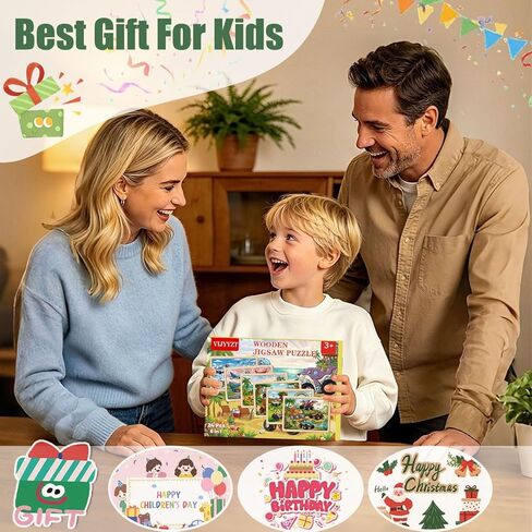 Puzzles for Kids Ages 3-5, Wooden Monster Truck Puzzles for Kids, 24 Piece Wooden Jigsaw Puzzles for Toddlers, Wood Puzzles for Kids Ages 4-6, Easter Basket Stuffers Gifts for Kids in Saudi Arabia