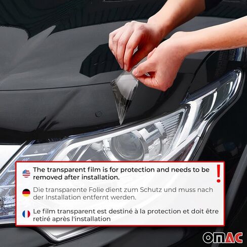 OMAC Front Bug Shield Hood Deflector Guard fits Chevrolet Silverado 1500 2014-2015 Black Smoke Stick Install in Kuwait
