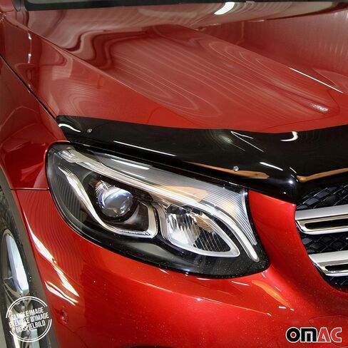 OMAC Front Bug Shield Hood Deflector Guard fits Chevrolet Silverado 1500 2014-2015 Black Smoke Stick Install in Kuwait