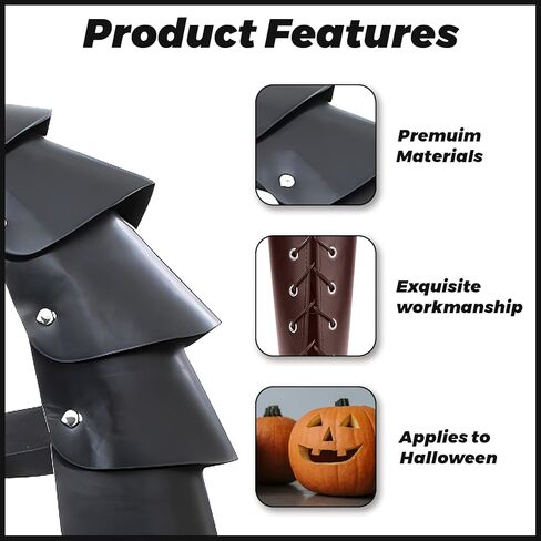 8PCS Medieval Knight Assassin Costume Men Pirate Viking Accessories Half Shoulder Cape Scarf for Halloween Ren Faire in Saudi Arabia
