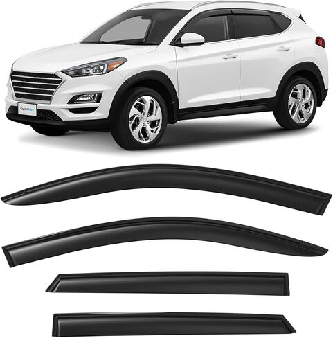 CLIM ART Incredibly Durable Rain Guards for Dodge RAM 2500 3500 2019-2026 Crew Cab, Original Tape-on Window Deflectors, Vent Deflector, Vent Window Visors,Dark Smoke,Truck Accessories, 4pcs-409006LPv in Saudi Arabia