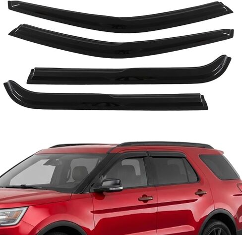 Window Visor Rain Guards for Ford Explorer 2011-2019 Out-Channel Window Deflectors Tape-On Sun Visor Accessories 4PCS (for 11-19) in Saudi Arabia