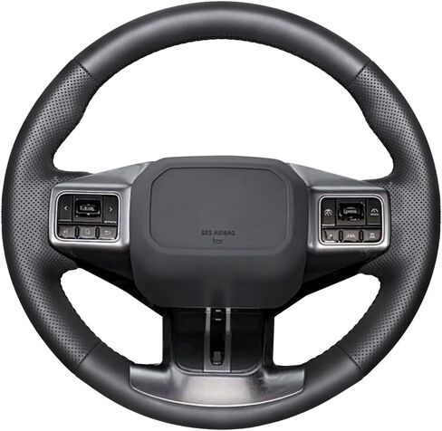 Hand-Stitched Steering Wheel Cover,Fit for Toyota RAV4 2026,Non-Slip Breathable Microfiber Leather Steering Wheel Cover on Wrap DIY Hand Sewn Car Interior Accessories in Saudi Arabia