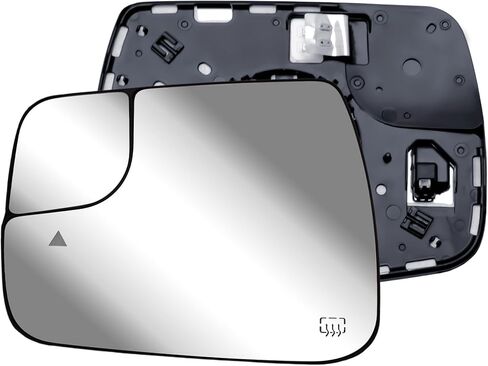 Replacement Passenger Right Side Door Mirror Glass Convex Heated with Convex Small Glass and Back Plate for RAM 1500 from 2019 to 2024 in Kuwait