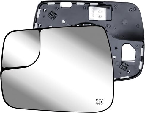 Replacement Passenger Right Side Door Mirror Glass Convex Heated with Convex Small Glass and Back Plate for RAM 1500 from 2019 to 2024 in Kuwait