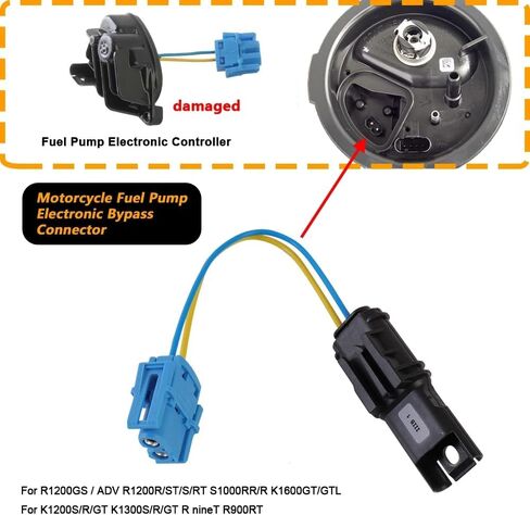 Motorcycle Fuel Pump Controller Bypass Cable Connector For BMW R1200GS R1250GS ADV R1200RT/ST S1000R/RR F700GS F800GS K1600 GT/GTL HP HP4 R nineT in Saudi Arabia