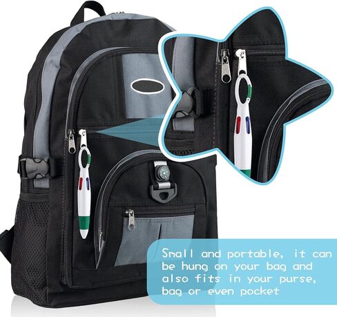 Bewudy 6Pcs Shuttle Pens with Carabiner Clip, 4-in-1 Multicolor Pens Retractable Ballpoint Pens with Buckle Keychain on Top for Nurse Pens Office School Supplies Gifts Party Favors (6 PCS) in Kuwait