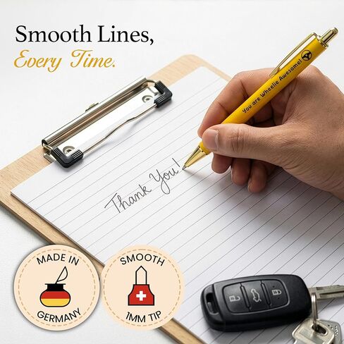 MESMOS 3pcs High End Premium School Bus Driver Appreciation Gifts, Smooth Writing Pens for Men Women, Cute Pens, School Bus Driver Gifts, A Special Thank You Gift for Transport Professionals in Saudi Arabia