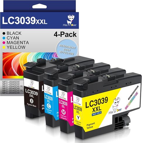 Miss Deer LC3033 Ink Cartridge BK/C/M/Y, Compatible Replacement for Brother LC3033XXL LC-3033, Work for Brother MFC-J995DW MFC-J995DWXL MFC-J815DW MFC-J805DW MFC-J805DWXL Printer,5 Pack in Saudi Arabia