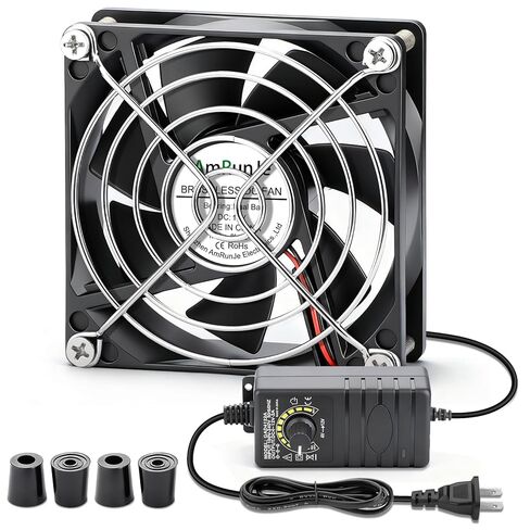 120mm x 25mm PC Computer Case Fan with AC Plug Variable Speed DIY for Biltong Box, Window Exhaust or Intake and Receiver DVR Playstation Xbox Cabinet Cooling in Saudi Arabia