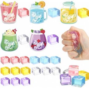 Capoda 30 Pack End of Year Gifts Bulk Stress Balls Fidget Toys Adults Summer Graduation Ice Cube Squeeze with Cards End of Year Gifts for Graduation 2026 Prize in Kuwait
