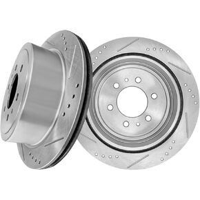 PM Auto Rear 281mm Drilled Slotted Brake Disc Rotors Compatible With 2012-2017 Toyota Camry in Kuwait