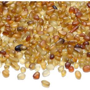 SUREAM Dark Amber Sea Glass, Aquarium Rocks for Fish Tank, Glass Beads for Vases, Small Rocks for Vase Filler Fish Turtle Tank Succulent Plants Decorations(0.8 LB) in Saudi Arabia