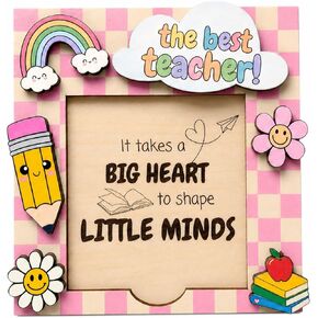 Teacher Gifts Sticky Note Holder for Desk, Wooden 3 x 3 Sticky Notes Holder, Back to School Teacher Supplies, Classroom Essentials, Thank You Teacher Appreciation Gift for Women in Saudi Arabia