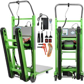 Electric Stair Climbing Dolly, 1250W Electric Stair Climbing Hand Truck, 900lbs Max Load Capacity, 3 Mode Folding Stair Climber Hand Truck with Telescopic Handle for Moving (Black+Silver) in Saudi Arabia