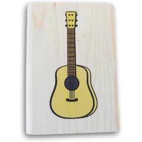 Guitar Wood and Rubber Stamp - 2 x 1.5 Inches in Saudi Arabia