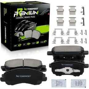 New 8pcs Complete Front+Rear Super Quiet Slotted & Shimmed Ceramic Disc Brake Pads Set w/Installation Kit Fit Outlander Lancer Caliber Patriot Compass Sebring 200 Avenger 262mm Rear Rotors in Saudi Arabia
