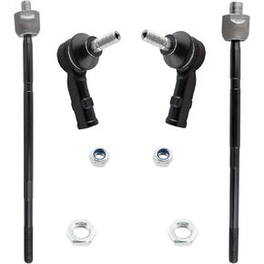 BOXI (مجموعة من 4) أطراف قضيب ربط داخلي + خارجي مناسب لسيارات Volkswagen Cabrio 1999 2000 2001 2002 | يستبدل EV800688 ES800395 ES800399 in Kuwait