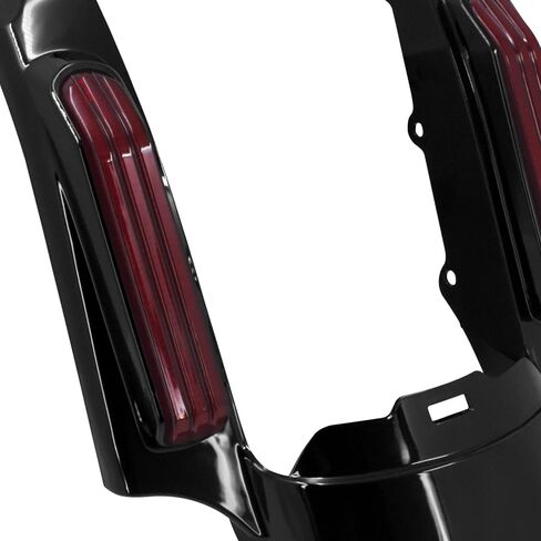 Rear Fender Fascia Extension with LED Running Brake Turn Signal Light Set Fit For Harley Touring Electrac Glide Road King Road Glide Street Glide 2014-2024 (Red Lens) in Kuwait