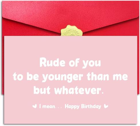 Funny Birthday Card for Dad Mom from Son Daughter, Am I Your Favorite Child, 8 in x 5.3 in Double-Sided Greeting Card with Red Envelope and Sticker in Kuwait