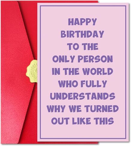 Funny Birthday Card for Dad Mom from Son Daughter, Am I Your Favorite Child, 8 in x 5.3 in Double-Sided Greeting Card with Red Envelope and Sticker in Kuwait