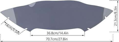 8" Wave Windshield Windscreen Wind Splitter for Harley Touring Road Glide FLTR 2015-2022 Compatible with Touring Road Glide 2015 2016 2017 2018 2019 2020 2021 2022 (Smoke) in Saudi Arabia