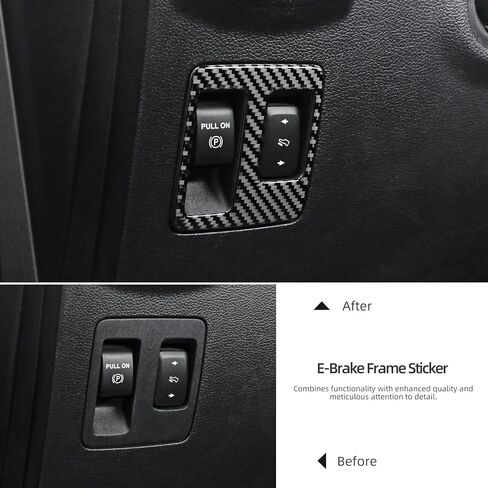 BETTERHUMZ Brake Clutch Pedal Pad Cover Compatible with Ford F150 Raptor 2015-2020 Carbon Fiber Car Pedal Frame Sticker for Safe Driving Interior Accessories (Black) in Kuwait