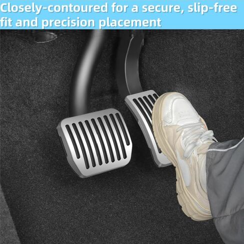 Pedal Pad Accessories for Tesla Model 3 Model Y 2019-2026,Non-Slip Protector Accessories Foot Pedal Pad Replacement Fit for Tesla Model y Juniper Accessories Model 3 Highland (Silver) in Saudi Arabia