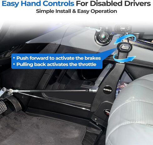 Handicap Drivers Fixed Hand Controls Permanent Device, Driving Hand Controls Car Pedal Assist Controls（Highly Adaptable Version） in Saudi Arabia