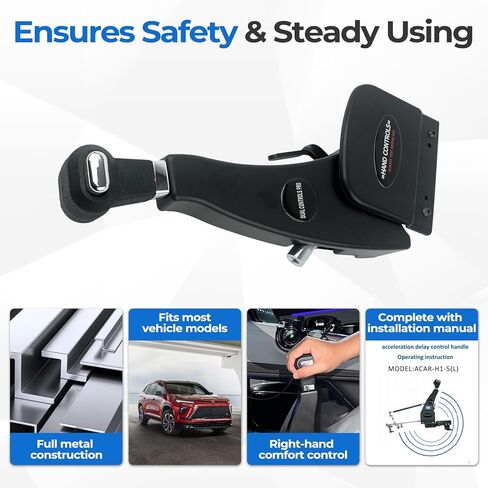 Handicap Drivers Fixed Hand Controls Permanent Device, Driving Hand Controls Car Pedal Assist Controls（Highly Adaptable Version） in Saudi Arabia