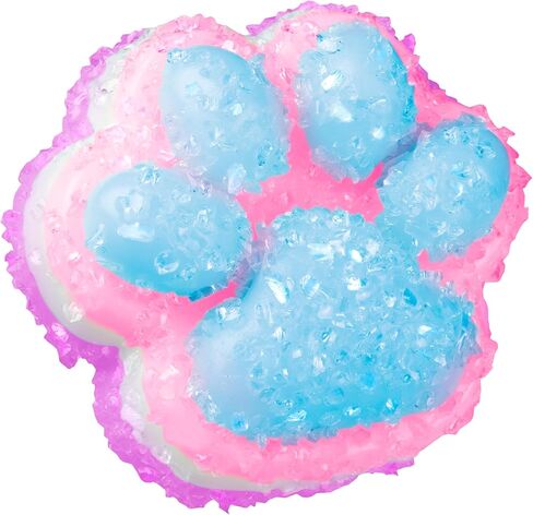 ORB Tabalicious Sugar Pops TABA Rainbow Cat Paw Squishy Toy - الأرجواني والأبيض والوردي والأزرق مخلب القط مع البريق - لينة لزجة TABA Squishies - متعة اسفنجي الإجهاد الكرة Kawaii تململ اللعب للأطفال والكبار in Kuwait