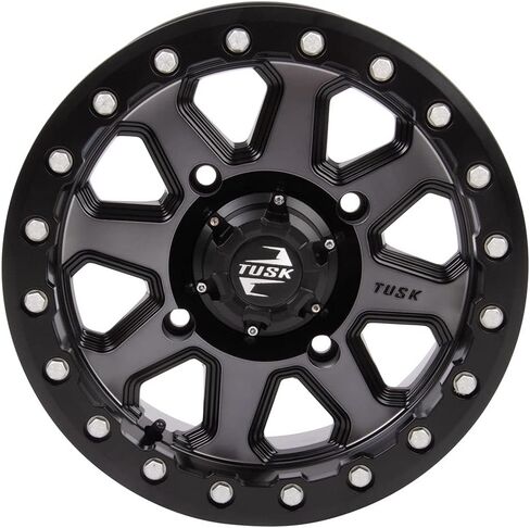 عجلة TUSK 4/156 Uinta Beadlock مقاس 14x7 5.0 + 2.0 معدنية/أسود - متوافقة مع Polaris in Kuwait