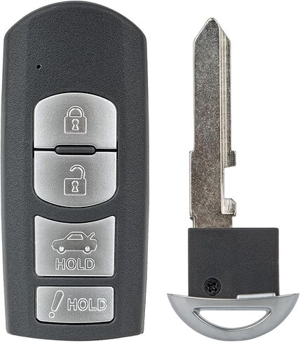 استبدال Vurkcy Key Fob لـ 2014-2018 Mazda 6/3 (4 أبواب سيدان)/ 16-19 MX-5 Miata للتحكم عن بعد للدخول بدون مفتاح للسيارة، WAZSKE13D01، 4 أزرار in Kuwait