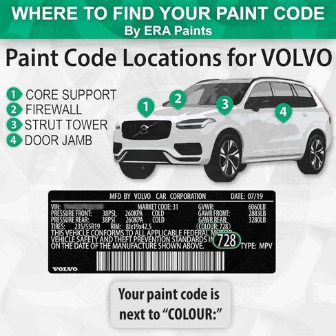 دهانات ERA 616 - أرجواني داكن لـ VOLVO Exact Match Automotive Touch Up Spray Paint - مجموعة متميزة in Saudi Arabia