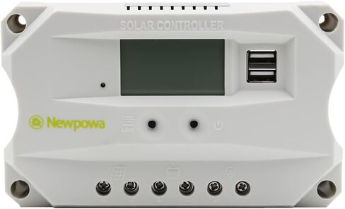 Newpowa 10A PWM Solar Charge Controller 12V/24V Auto Dual USB Port with LCD Display in Saudi Arabia
