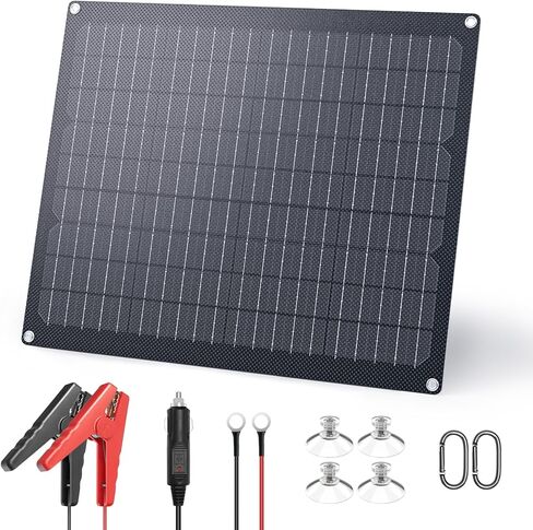 ZOUPW 40W 12V Solar Battery Charger,2 PCS 20W Solar Battery Maintainer with Built-in Intelligent Charge Controller,IP68 Waterproof Trickle Charger for Car Boat Marine RV Trailer in Saudi Arabia